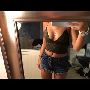 Urban Outfitters Lace Crop Tank